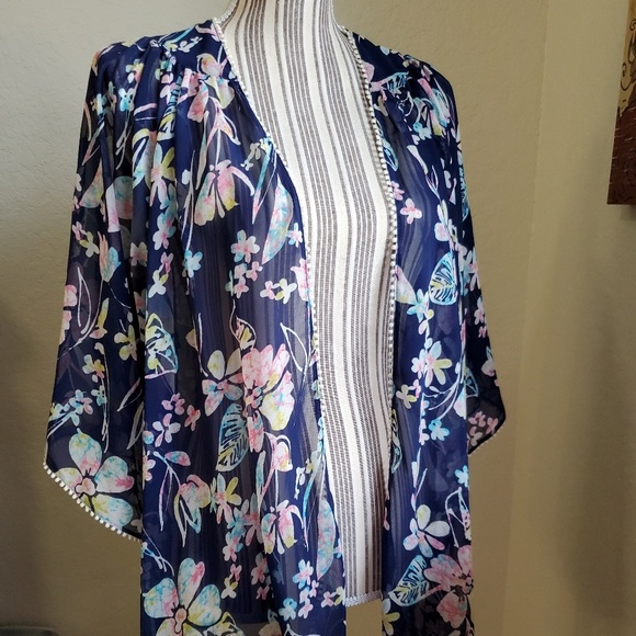 FOREVER 21 FLORAL KIMONO/coverup size S - Picture 1 of 7